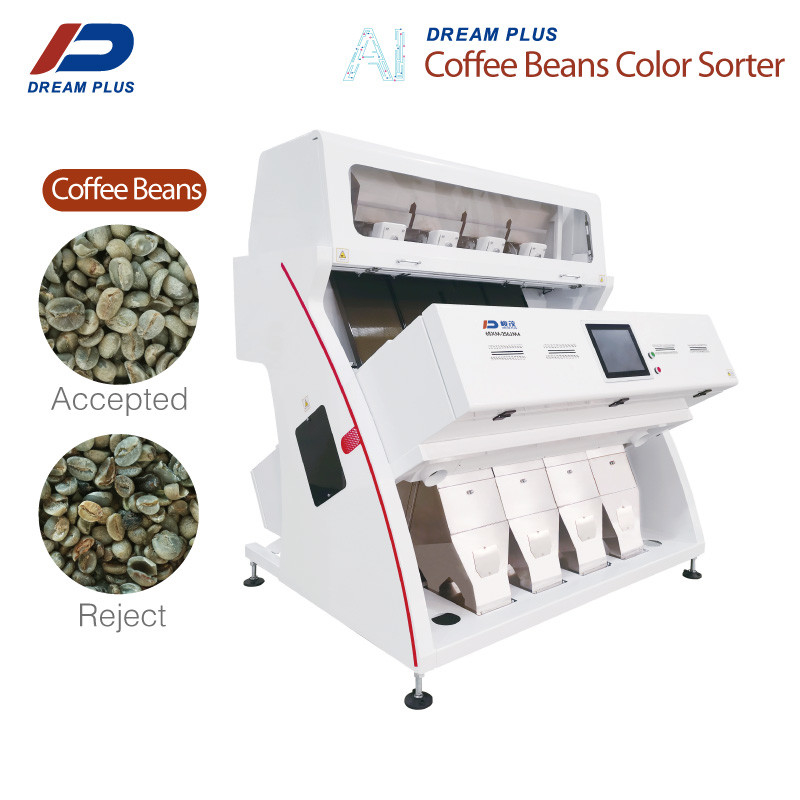 Exactitude de Bean Color Sorter High Sorting de café des descendeurs RVB de la capacité élevée 4