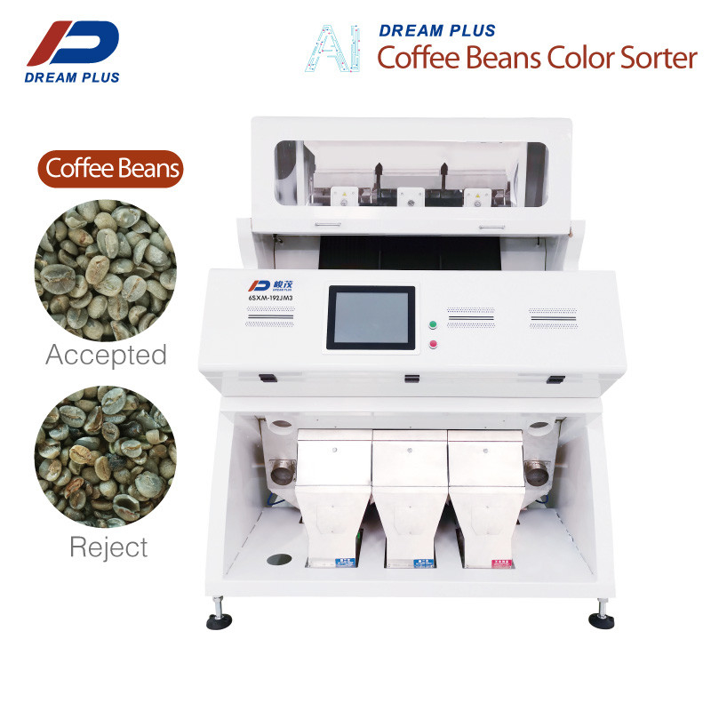 Café Bean Sorting Machine de caméra du CCD RVB 3 descendeurs 192 canaux de grande précision